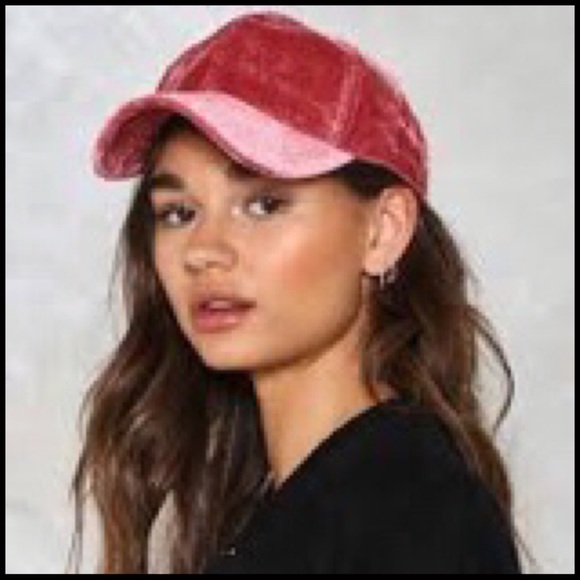 Velvet Baseball Cap in Mauve - Picture 3 of 6